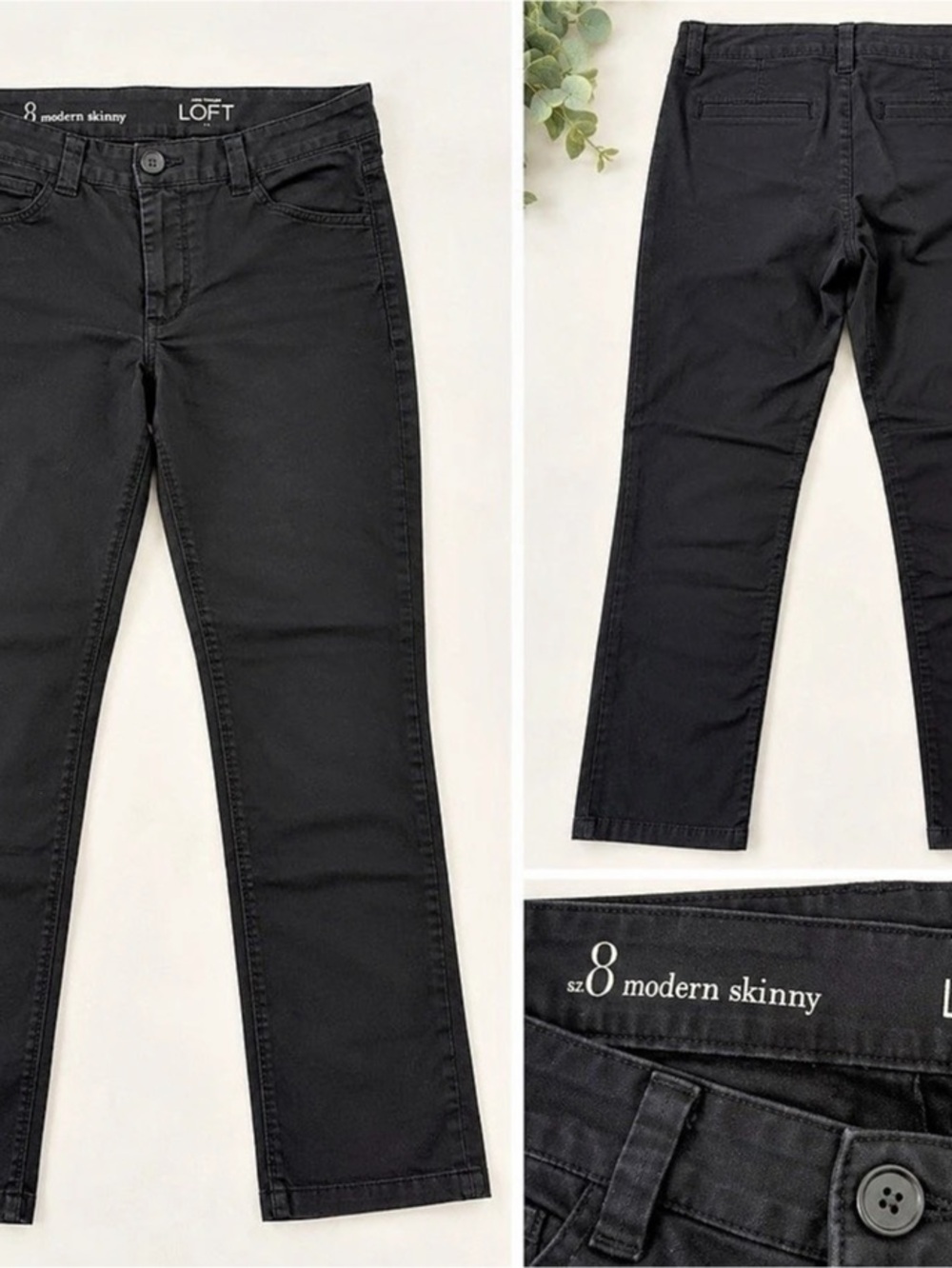 LOFT Modern Skinny Pants Black Skinny Pants